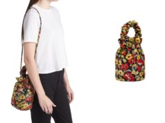 ganni occasion ruched top handle bag ganni occasion ruched top handle bag